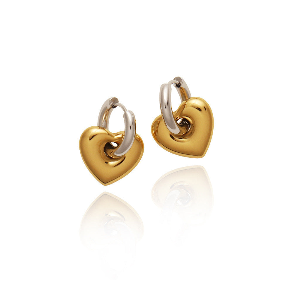 Linn Heart Shaped Drop Earrings