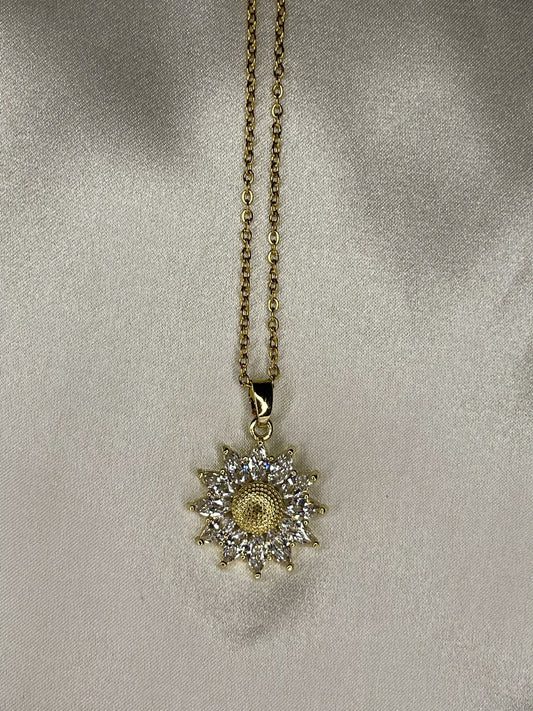 Lacy Sunflower Necklace