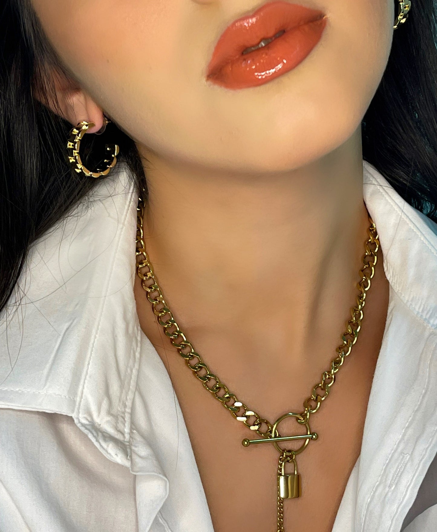 Lauren Cuban Chain Necklace